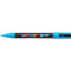 Marcatore a tempera POSCA Uni-Ball punta tonda 0,9-1,3 mm azzurro M PC3M AZ