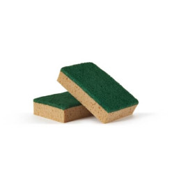 Spugna con abrasivo Perfetto factory Pro 800 spugna tabacco / abrasivo verde conf. 10 pz. - 0241C