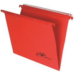 Cartelle sospese orizzontali per cassetti Linea Joker 33 cm fondo V - rosso conf. 25 pezzi - 400/330