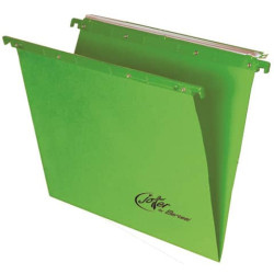 Cartelle sospese orizzontali per cassetti Linea Joker 33 cm fondo V - verde conf. 25 pezzi 400/330 L