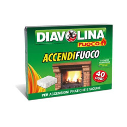 Accendifuoco Diavolina Fuoco - kerosene bianco - 40 cubi - 15300