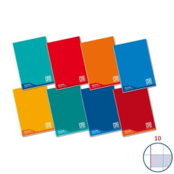 Quaderno Maxi One Color 100 Gr Didattico A4 - quadretti 10M+ - colori assortiti - 18+1 fogli - 7044