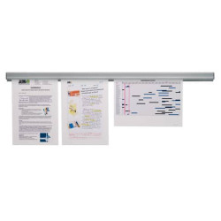Binario magnetico porta documenti Jalema Grip 60 cm alluminio grigio N300710