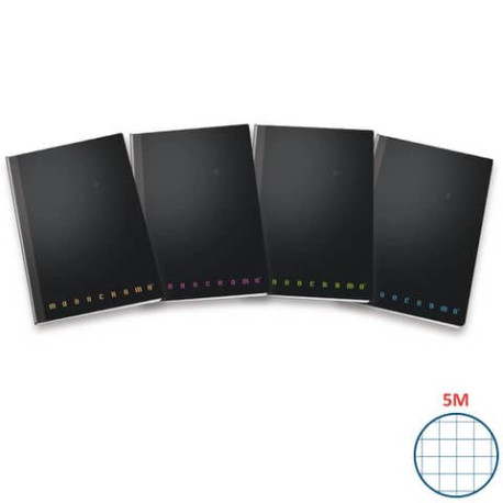 Quaderno a quadretti Pigna Maxi filo singer 5M - 62 ff - cover pp assortiti - 80 gr. A4 - Conf. 5 pe