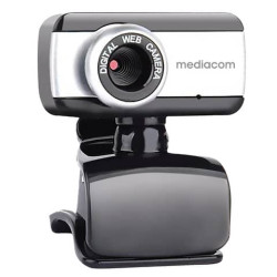 Webcam Mediacom M250 nero/silver risoluzione 640x480 px - USB 2.0 compatibile Windows e Mac OS - M-W