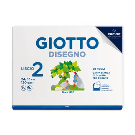 Album da disegno Giotto Disegno 2 120 g-  24x33 cm liscio - 20 fogli 583100