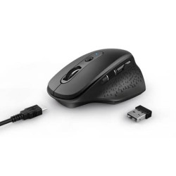 Mouse ergonomico ricaricabile wireless Trust OZAA ricevitore USB A 2.0 - portata 10 m - nero - 23812