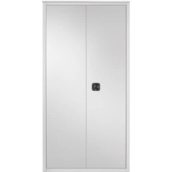 Armadio multiuso a porte battenti Tecnical 2 BA-90-PIANI - 4 ripiani 90x41x181,5 cm grigio