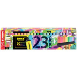 Desk set evidenziatori Stabilo Boss® Original 2-5 mm colori assortiti - Conf. 23 pezzi - 7023-01-5