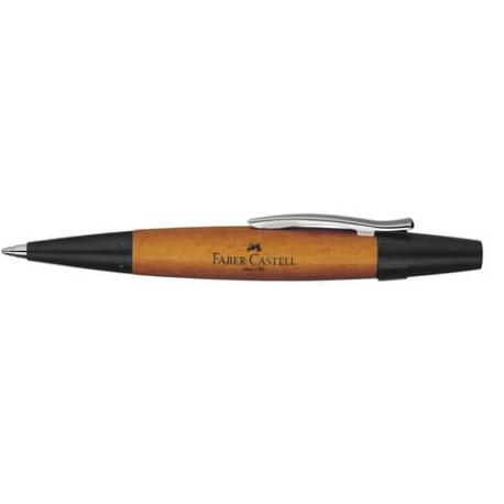 Penna a sfera Faber-Castell E-Motion Wood fusto in legno di acero - tratto  B blu - 148301 - Lineacontabile