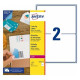 Etichette bianche coprenti Avery BlockOUT™ 199,6x143,5 mm - 2 et/foglio - stampanti laser - conf 25 