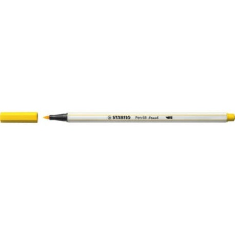 Pennarello Stabilo Pen 68 brush - punta a pennello - M 1 mm giallo 568/44