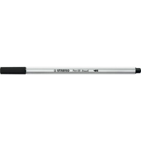 Pennarello Stabilo Pen 68 brush - punta a pennello - M 1 mm nero 568/46