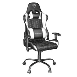 Poltrona da gaming Trust Resto Chair GXT 708W nero con finiture bianche 24434