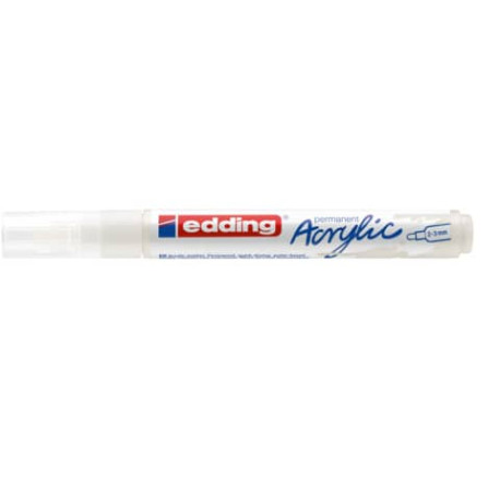 Marcatore acrilico Edding 5100 - punta tonda 2-3 mm tratto medio - bianco-traffico - 4-5100922