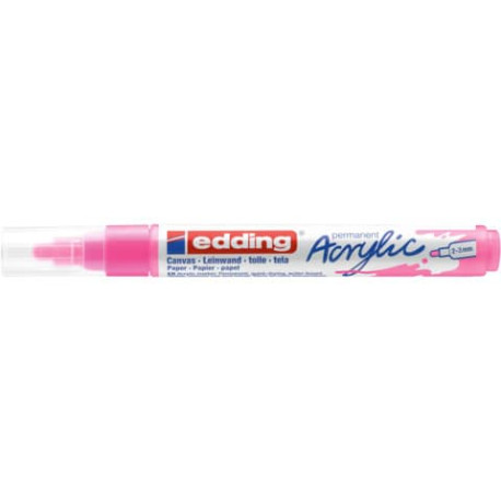 Marcatore acrilico Edding 5100 - punta tonda 2-3 mm tratto medio - rosa-fluo - 4-5100069