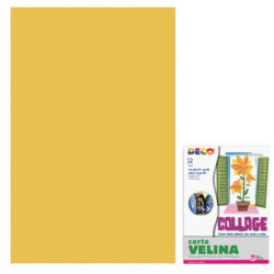 Carta velina 50x76 cm - busta 24 fogli - 20 g/m² Deco oro 05322