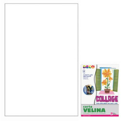 Carta velina 50x76 cm - busta 24 fogli - 20 g/m² Deco bianco 05310