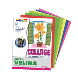 Carta velina 50x76 cm - busta 25 fogli - 20 g/m² Deco assortiti caldi 10732