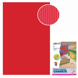 Cannetè - 50x70 cm - busta 10 fogli - 230 g/m² Deco rosso 2206/1