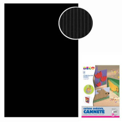 Cannetè - 50x70 cm - busta 10 fogli - 230 g/m² Deco nero 2206/7