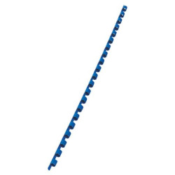 Dorsi plastici CombBind a 21 anelli - 6 mm A4 - fino a 25 fogli - conf da 100 dorsi GBC blu - 402823