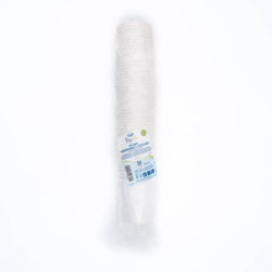 Bicchieri bianchi Ilip Bio in carta - 250 cc - h. 9,52 cm - diametro superiore 8 cm - Conf. 50 pz - 