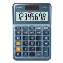 Calcolatrice da tavolo Casio MS-80E-W-EP - grigio - solare e batteria display 8 cifre - MS-80E-W-EP