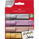 Evidenziatori Textliner 46 tratto 1-2-5 mm Faber-Castell metallic assortiti - conf. 4 pezzi - 154640