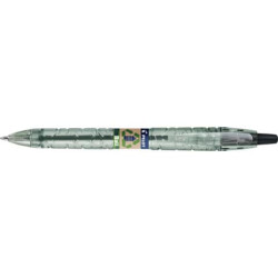 Penna a sfera a scatto Pilot ecoball B2P ricaricabile - punta 1 mm - inchiostro a base d'olio - nero