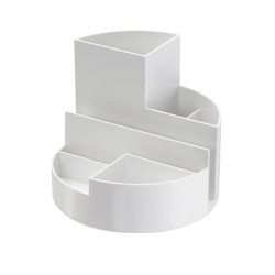 Portaoggetti Maul MAULRoundBox - riciclato bianco - Ø 14 cm h.12,5 cm - 4117602.ECO