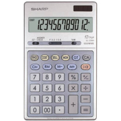 Calcolatrice da tavolo EL-339H  - display LCD a 12 cifre - solare o batteria Sharp grigio