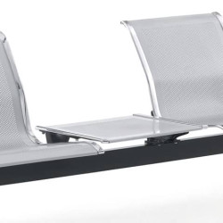 Tavolino in acciaio microforato applicabile sulla trave 50x50 cm Serena Group grigio - SJ820G-T