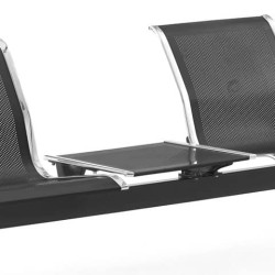 Tavolino in acciaio microforato applicabile sulla trave 50x50 cm Serena Group nero - SJ840K-T