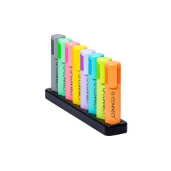 Desk set evidenziatori Q-Connect Pastel 1,5-2 mm colori assortiti conf. 8 pezzi - KF17806