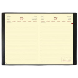 Agenda giornaliera 2023 Quo Vadis Daily 17 Prestige Silk 12x17 cm nero 37601423MQ