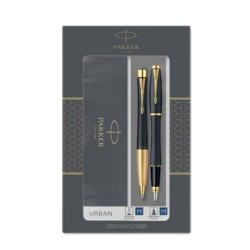 Duo Set Parker - Penna a sfera Urban Metal Black GT + penna stilografica tratto M blu - conf. 2 pz -