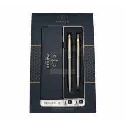 Duo Set Parker - penna a sfera IM black GT + penna roller tratto M  - conf. 2 pezzi - inchiostro blu