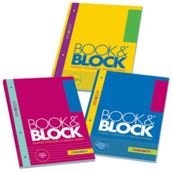 Blocco 40 ff A4 collato lato lungo - forati e rinforzati - 80 gr/mq Blasetti Blocco Book & Block  qu