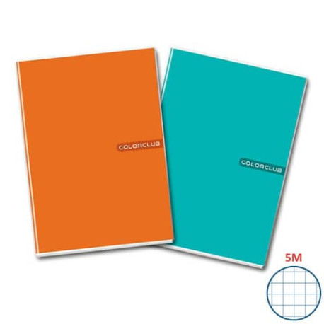 Maxi quaderno A4 copertina 200 gr/mq - 20+1 ff 80 gr/mq Colorclub quadretti 5 mm - 5712