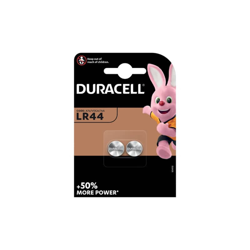 Blister de 2 piles LR44 Alcaline Duracell