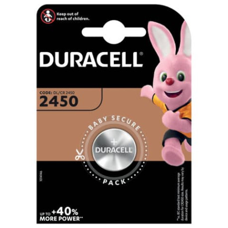 Batterie specialistiche 2450 a bottone al litio da 3V Duracell blister da 1 pila - DU31