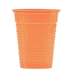 Bicchieri 200 ml R marcato in polistirene conf. 100 pz Dopla arancione 2544