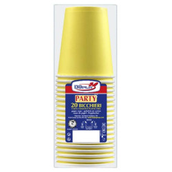 Bicchieri carta WD 250ml conf. 20 pz Dopla Green giallo 42162
