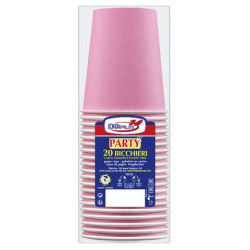 Bicchieri carta WD 250ml conf. 20 pz Dopla Green rosa 42165