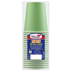 Bicchieri carta WD 250ml conf. 20 pz Dopla Green verde 42164