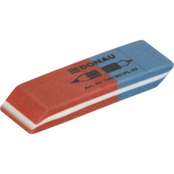 Gomma rosso/blu per matita e inchiostro Donau 57x19x8 mm 7301001PL-99