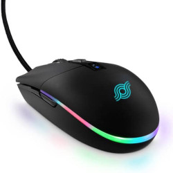 Mouse ottico con cavo da gaming 6 pulsanti - retroilluminazione RGB in 10 colori Media Range nero - 