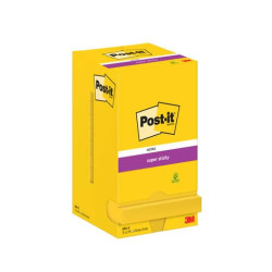 Foglietti riposizionabili Super Sticky Notes Post-it® giallo oro - 76x76 mm 12 blocchetti da 90 ff -