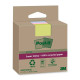 Foglietti riposizionabili Post-it®Super Sticky carta riciclata al 100% assortiti 76x76 mm - 3 blocch